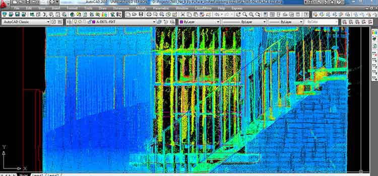 CloudWorx in AutoCAD enables users to operate with laser scan data