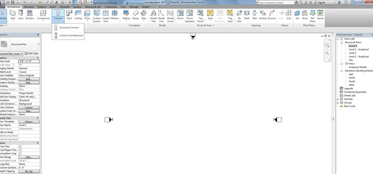 Revit Structure: A comprehensive note on the placement of structural columns in structural model Revit Structure: A comprehensive note on the placement of structural columns in structural model