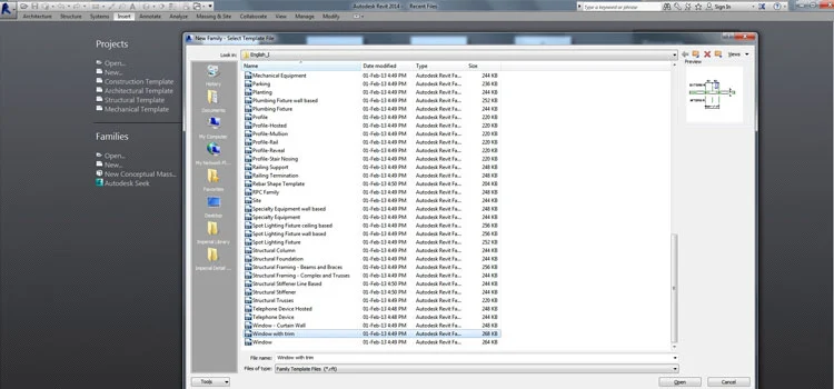 Revit Parametric family: Process of creating a window family in Revit Architecture