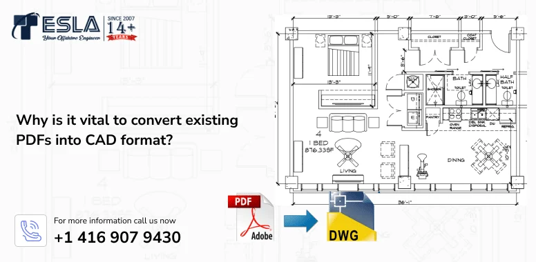Why is it vital to convert existing PDFs into CAD format?