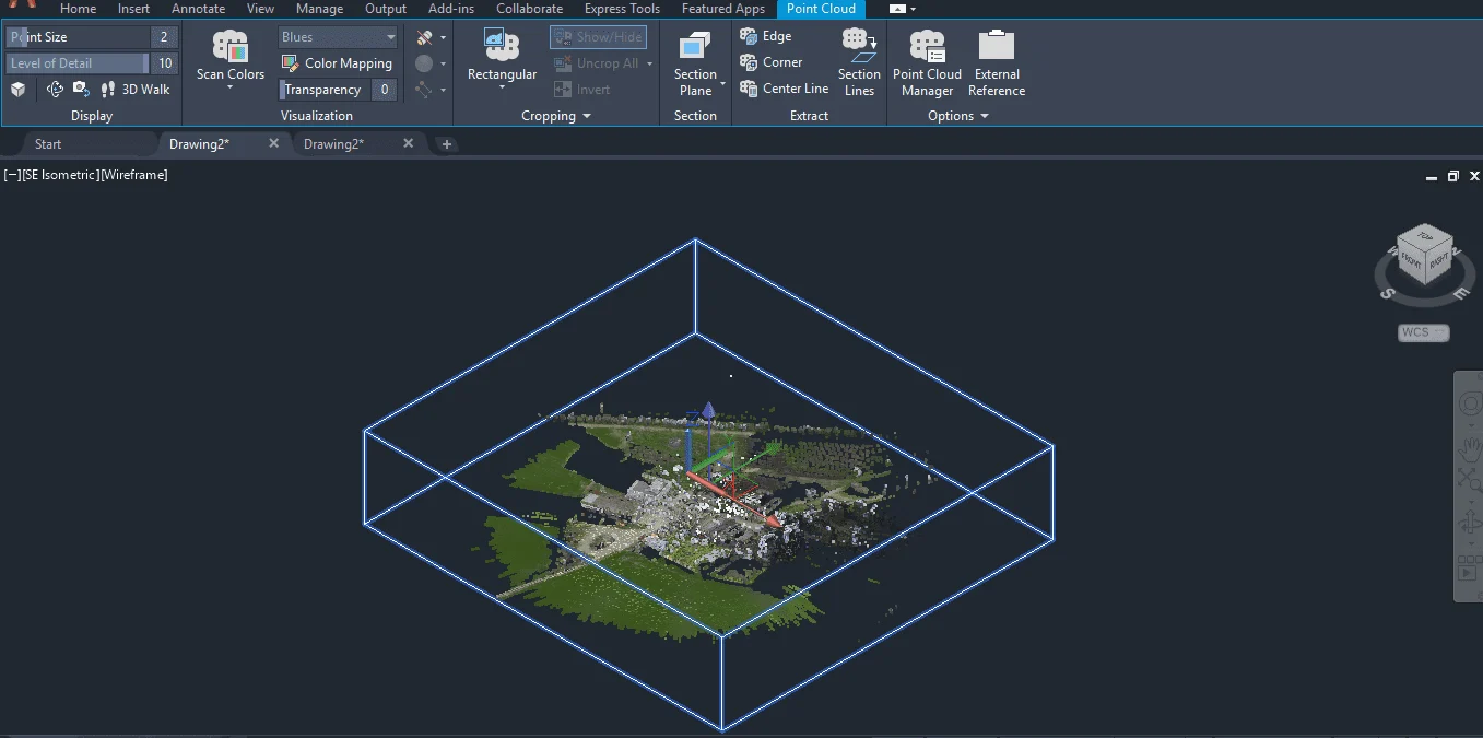 Image of an attached point cloud file to model as per the requirements