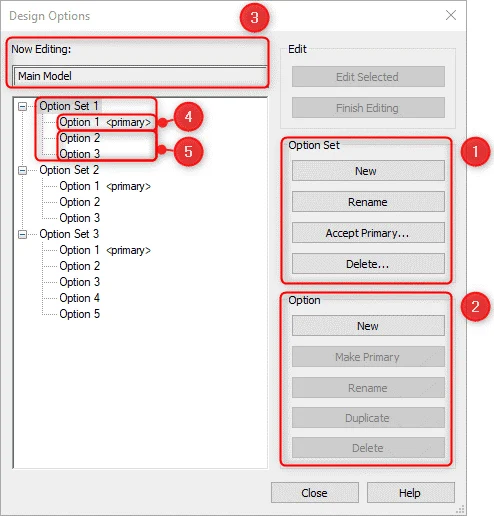 Design Options Terminologies