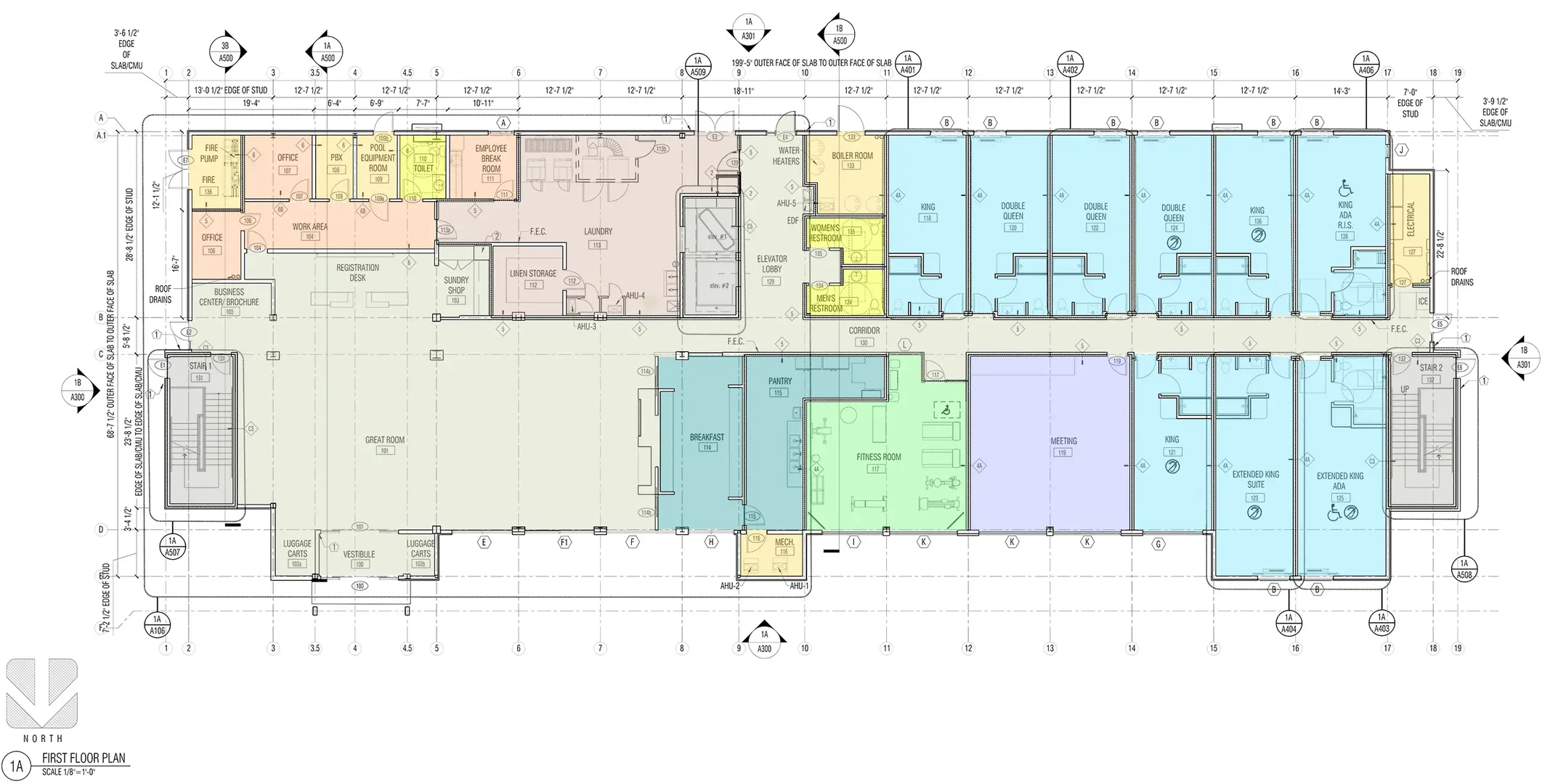Floor Plan of a Hotel Building (Part of CD Set)