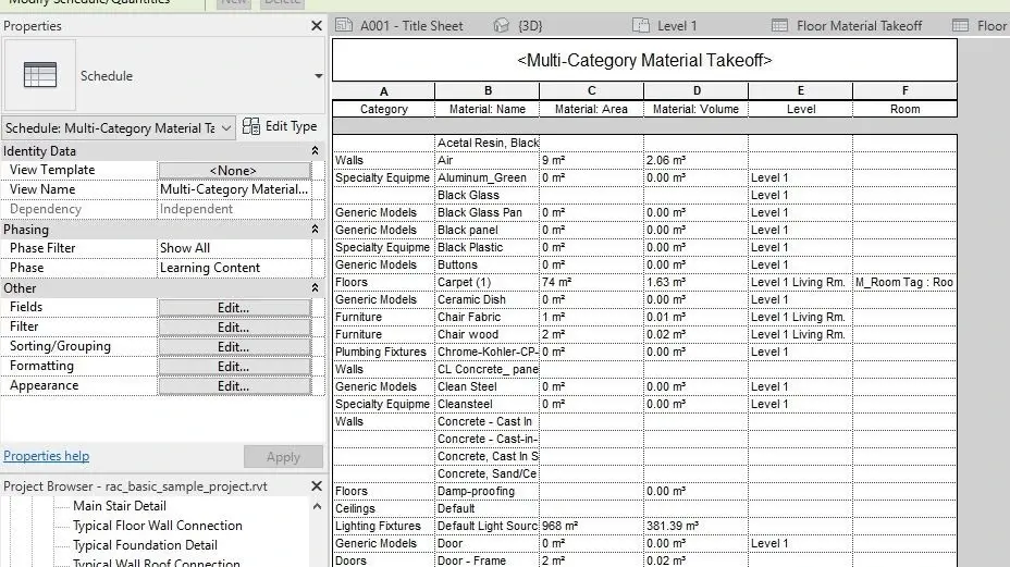 Quantity Takeoff in Bim Quantity Takeoff in Bim