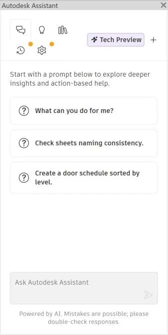 Autodesk Assistant in Revit 2027 Autodesk Assistant in Revit 2027