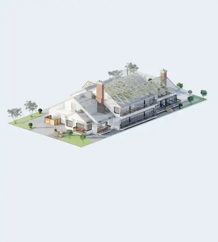 3D BIM and Construction Documentation of Restaurant USA