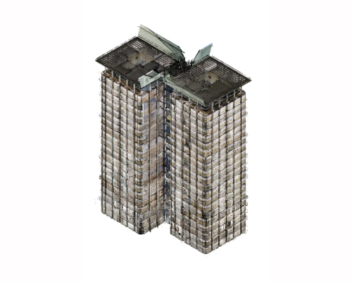 Strucutral Scan to BIM for Twin Towers of an Office Building 12