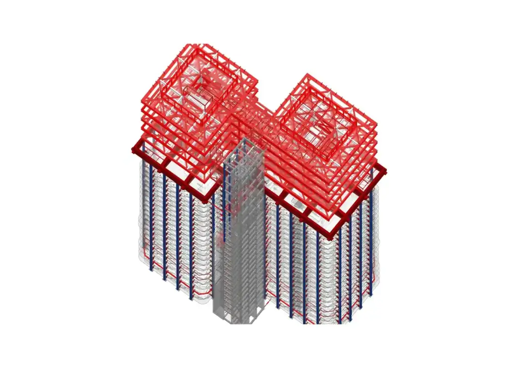 Strucutral Scan to BIM for Twin Towers of an Office Building 14