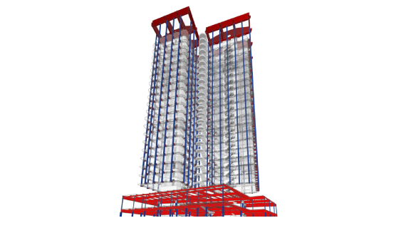 Strucutral Scan to BIM for Twin Towers of an Office Building 01
