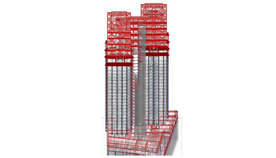 Strucutral Scan to BIM for Twin Towers of an Office Building 17