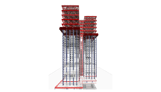 Strucutral Scan to BIM for Twin Towers of an Office Building 19