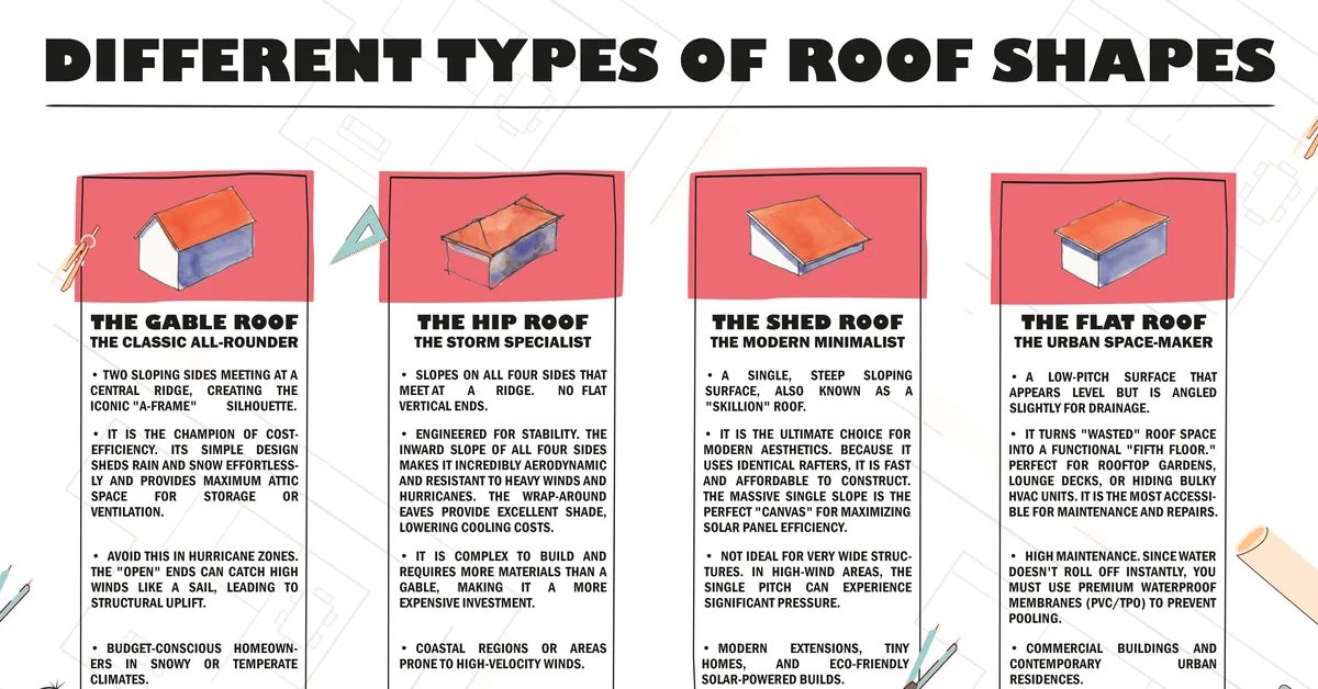 Different types of Roof Shapes