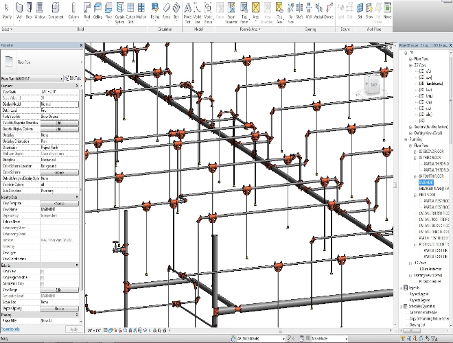Fire Safety Mep BIM Coordination of Residential BuildingLod 350 Europe