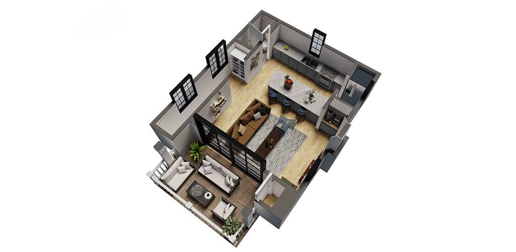 Floor plan 3D Renderings Projects