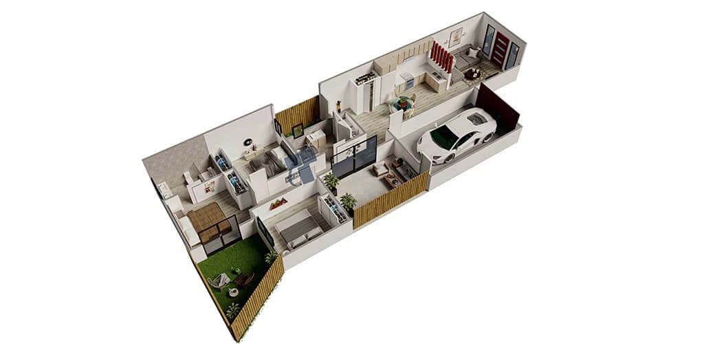 Floor plan 3D Renderings Samples