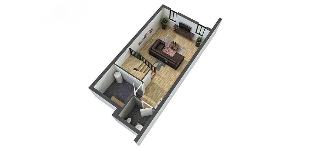 Floor plan 3D Renderings tesla Outsourcing Services